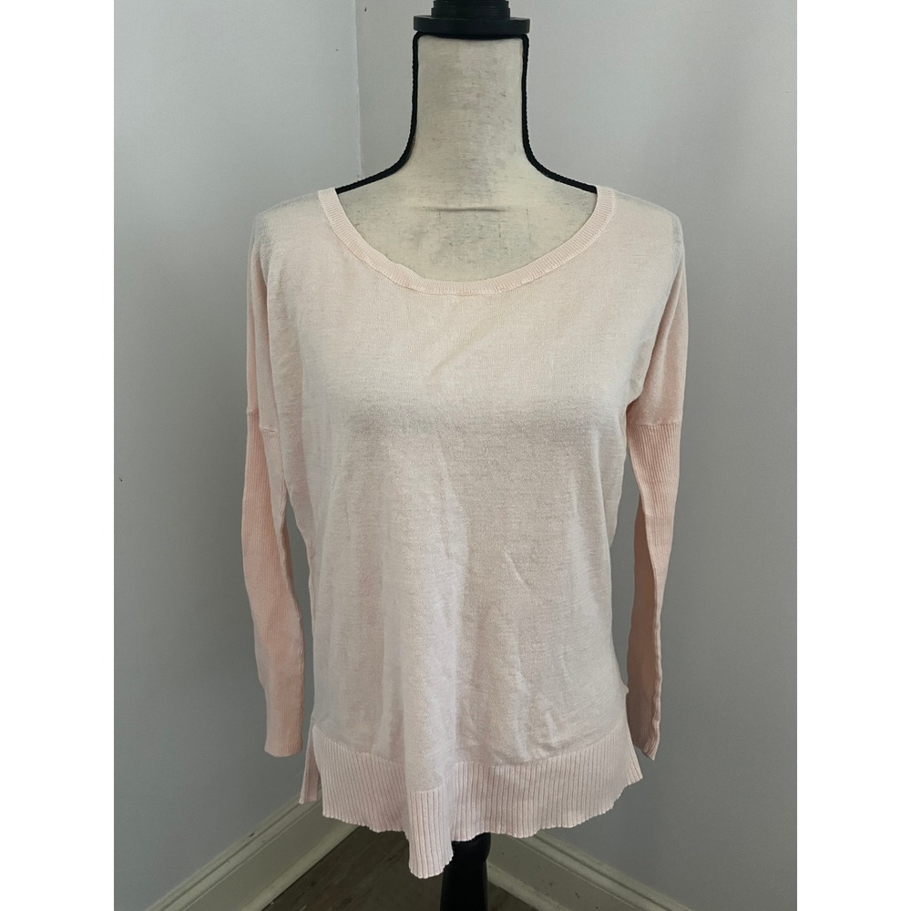 Y2K Victorias Secret Pink Cotton Knit Sweater Medium Soft Girl Balletcore Preppy